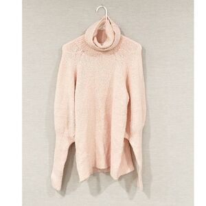 Sea bleu pink oversized wool blend turtleneck sweater size small